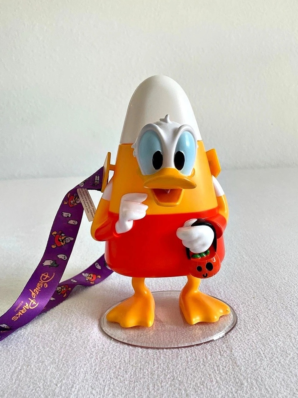 Disney Parks Donald Duck Candy Corn Sipper Cup With Lanyard Halloween 2022